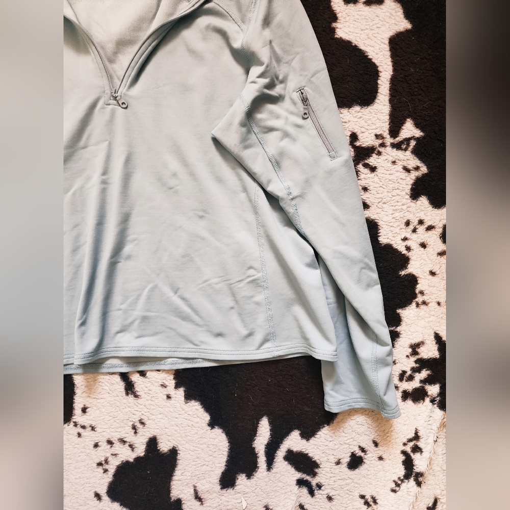 "PENDLETON" WOMEN'S THREE QUATER ZIP UP - ICY BLUE - Picture 2 of 4